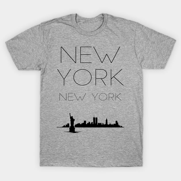 New York New York city Skyline T-Shirt by TheBlackCatprints